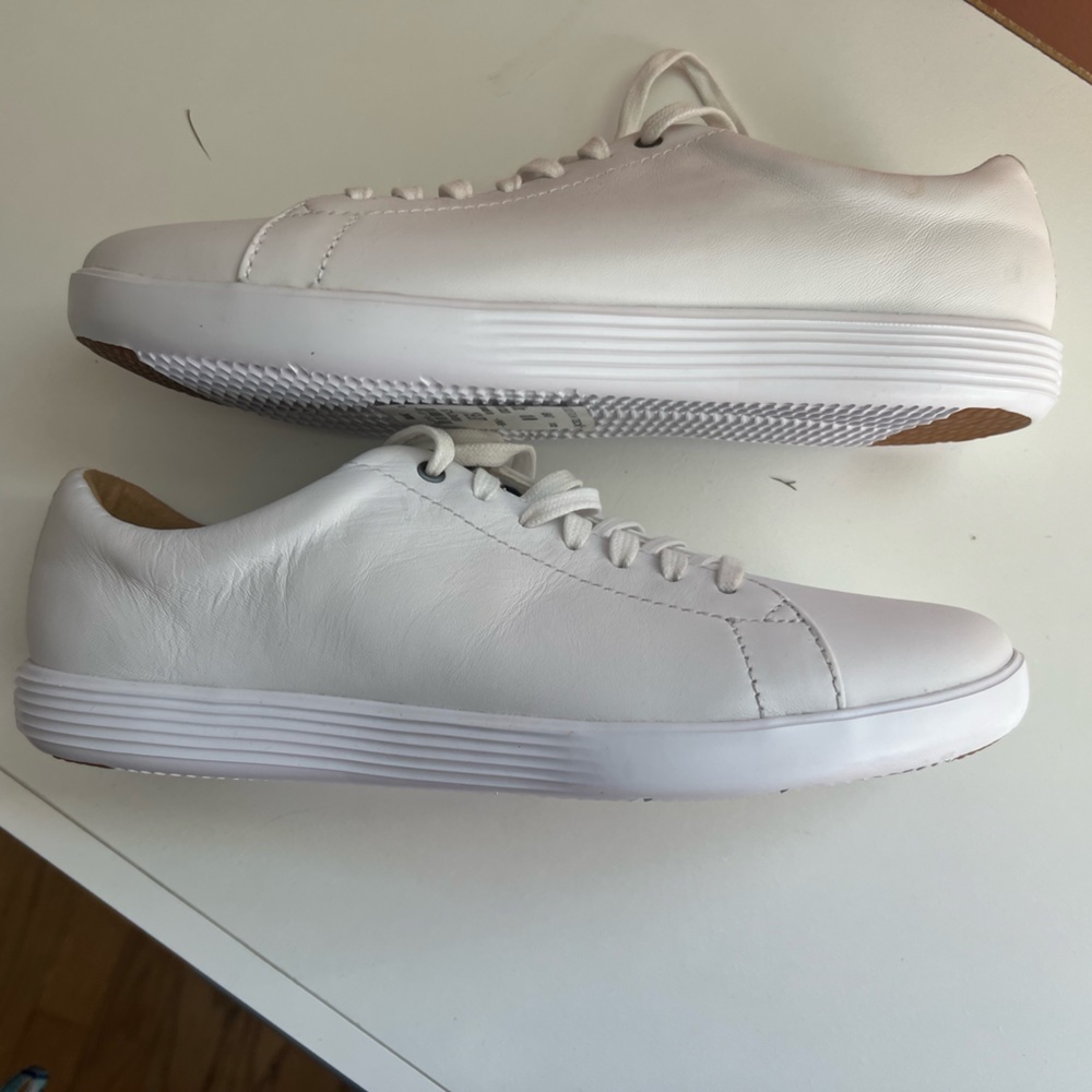 COLE HANN WOMENS WHITE LEATHER TENNIS SHOES SIZE 10 NWOT - Picture 5 of 6